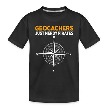 Geocaching Geocache Geocacher - Kids' Premium Organic T-Shirt - black - Front