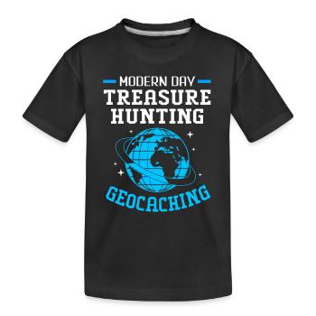 Geocaching Geocache Geocacher - Kids' Premium Organic T-Shirt - black - Front