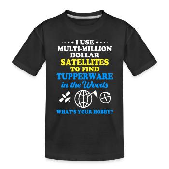 Geocaching Geocache Geocacher - Kids' Premium Organic T-Shirt - black - Front