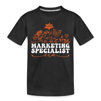 In My Marketing Specialist Era - Kids' Premium Organic T-Shirt - black - Front