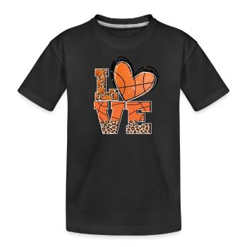 Basketball Player Basketball Player Love Basketball - Kids' Premium Organic T-Shirt - black - Front
