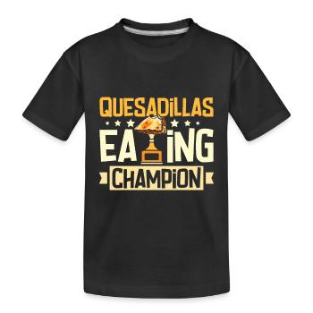 Champion mangeur de quesadillas - T-shirt bio Premium Enfant - noir - Devant