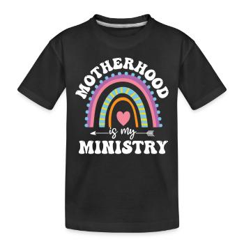 La maternité est mon ministère - T-shirt bio Premium Enfant - noir - Devant