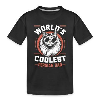 Katze Perser Geschenk - Kinder Premium Bio T-Shirt - Schwarz - Vorne