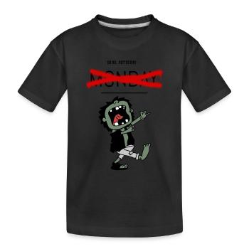 Je déteste les lundis - T-shirt bio Premium Enfant - noir - Devant
