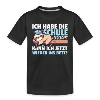 Schul Absolvent Realschule Hauptschule Schule - Kinder Premium Bio T-Shirt - Schwarz - Vorne