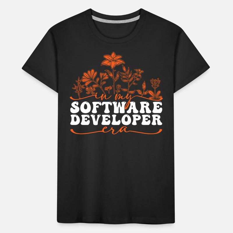 In My Software Developer Era: Blumen und Code Kinder Premium Bio T-Shirt