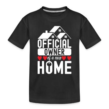 Pendaison de crémaillère des propriétaires - T-shirt bio Premium Enfant - noir - Devant