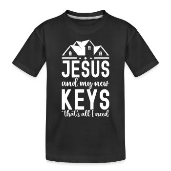 Pendaison de crémaillère des propriétaires - T-shirt bio Premium Enfant - noir - Devant