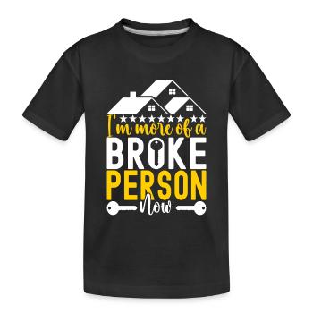 Pendaison de crémaillère des propriétaires - T-shirt bio Premium Enfant - noir - Devant