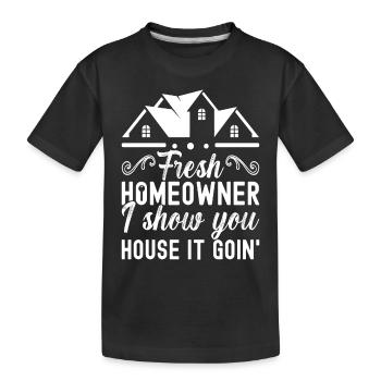 Pendaison de crémaillère des propriétaires - T-shirt bio Premium Enfant - noir - Devant