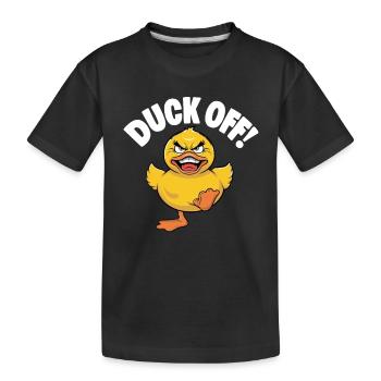 Lustige Ente Don't Duck With Me für Männer und - Kinder Premium Bio T-Shirt - Schwarz - Vorne