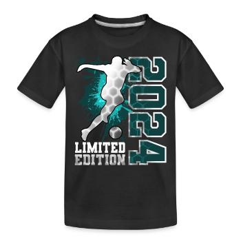 2024 Fußball Limited Edition Geburtstag - Kinder Premium Bio T-Shirt - Schwarz - Vorne
