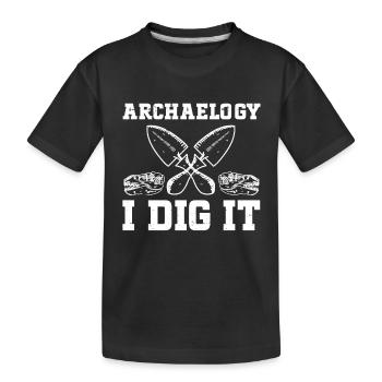 Archéologue Archéologie - T-shirt bio Premium Enfant - noir - Devant