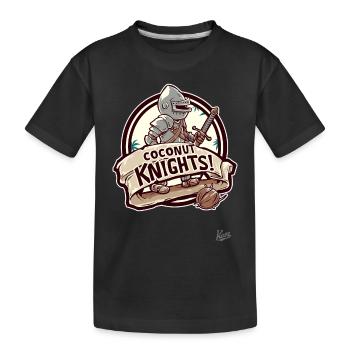 Coconut Knight - Kids' Premium Organic T-Shirt - black - Front