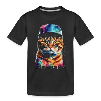 Casquette Snapback Coloré Imprimé Motif D’animal Drôle - T-shirt bio Premium Enfant - noir - Devant