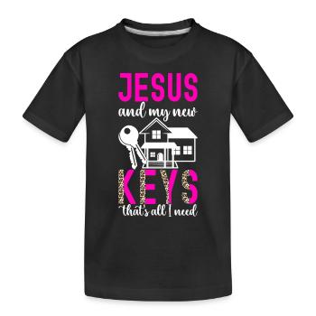 Pendaison de crémaillère des propriétaires - T-shirt bio Premium Enfant - noir - Devant