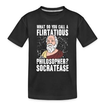 Flirtatious Philosopher Socratease - Kinder Premium Bio T-Shirt - Schwarz - Vorne