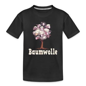 Baumwolle Schafe für einen Schafliebhaber - Kinder Premium Bio T-Shirt - Schwarz - Vorne