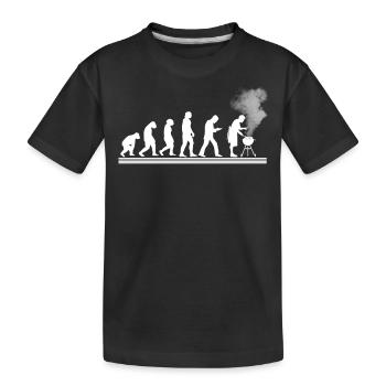 BBQ Barbecue Evolution grillen Barbecue-Grill - Kinder Premium Bio T-Shirt - Schwarz - Vorne