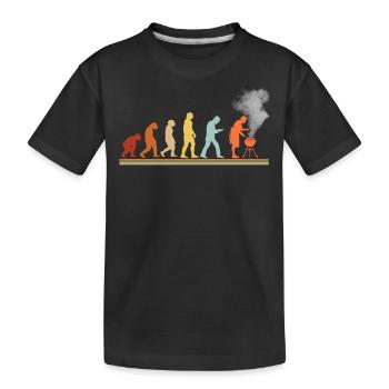 BBQ Barbecue Evolution grillen Barbecue-Grill - Kinder Premium Bio T-Shirt - Schwarz - Vorne