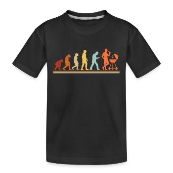 BBQ Barbecue Evolution grillen Barbecue-Grill - Kinder Premium Bio T-Shirt - Schwarz - Vorne