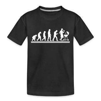 BBQ Barbecue Evolution grillen Barbecue-Grill - Kinder Premium Bio T-Shirt - Schwarz - Vorne