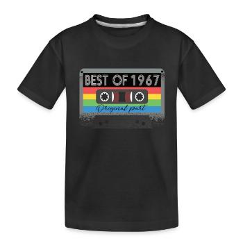 Le meilleur de 1967 Vintage Cassette Rétro Anniversaire - T-shirt bio Premium Enfant - noir - Devant