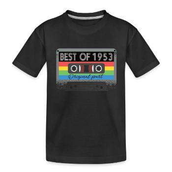 Le meilleur de 1953 Vintage Cassette Rétro Anniversaire - T-shirt bio Premium Enfant - noir - Devant