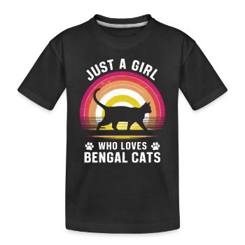 Katze Sphynx Geschenk - Kinder Premium Bio T-Shirt - Schwarz - Vorne