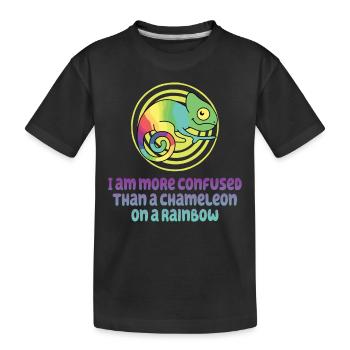 I'm more confused than a chameleon - Kids' Premium Organic T-Shirt - black - Front