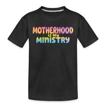 La maternité est mon ministère - T-shirt bio Premium Enfant - noir - Devant