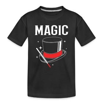 Zauberer - Kinder Premium Bio T-Shirt - Schwarz - Vorne