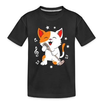 Karaoke - Kinder Premium Bio T-Shirt - Schwarz - Vorne