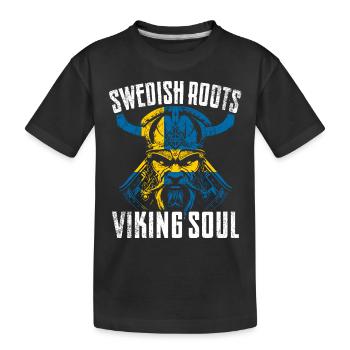 Racines suédoises - Viking Soul - T-shirt bio Premium Enfant - noir - Devant