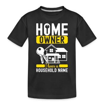 Pendaison de crémaillère des propriétaires - T-shirt bio Premium Enfant - noir - Devant