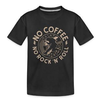 Rock N Roll Pas de café Pas de classique Rock Amateur de café - T-shirt bio Premium Enfant - noir - Devant