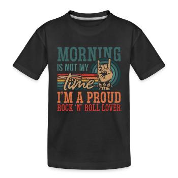 Rock n Roll Morning n’est pas mon heure Rock classique - T-shirt bio Premium Enfant - noir - Devant