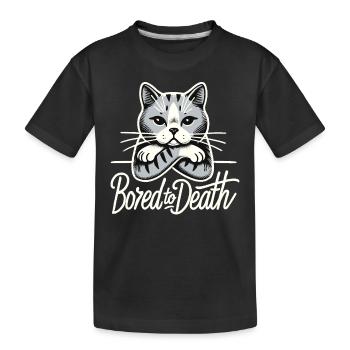 Emo Cat Design for Gothic Cat Lovers and - Kids' Premium Organic T-Shirt - black - Front