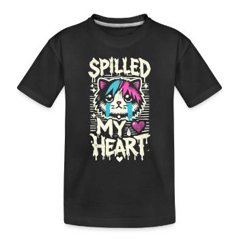 Emo Cat Design for Gothic Cat Lovers and - Kids' Premium Organic T-Shirt - black - Front