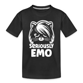 Emo Cat Design for Gothic Cat Lovers and - Kids' Premium Organic T-Shirt - black - Front