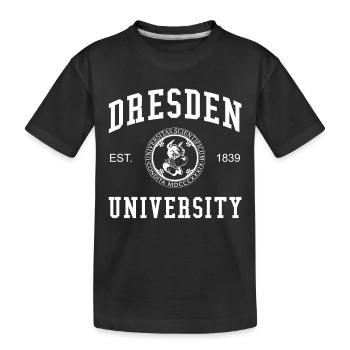 Dresden University Uni Hochschule Universität - Kinder Premium Bio T-Shirt - Schwarz - Vorne