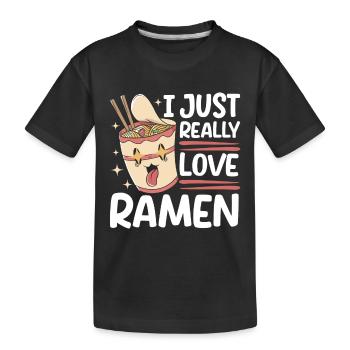 Ramen Lover Soupe de nouilles japonaise Ramen - T-shirt bio Premium Enfant - noir - Devant