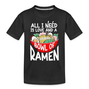 Ramen Lover Soupe de nouilles japonaise Ramen - T-shirt bio Premium Enfant - noir - Devant
