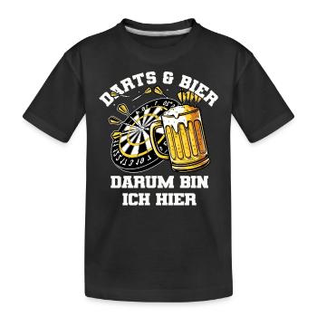 Fléchettes rétro / Jeu de fléchettes pour les joueurs de fléchettes - T-shirt bio Premium Enfant - noir - Devant