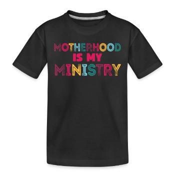 La maternité est mon ministère - T-shirt bio Premium Enfant - noir - Devant