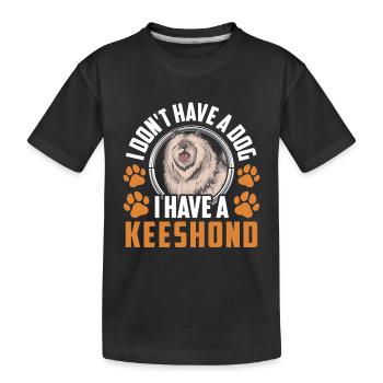 J’ai un Wolfspitz Keeshond - T-shirt bio Premium Enfant - noir - Devant