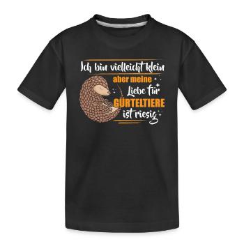 Le tatou peut être un petit tatou géant - T-shirt bio Premium Enfant - noir - Devant