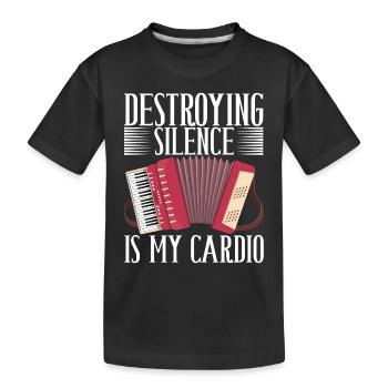 Accordion Instrument Accordion Player - Kids' Premium Organic T-Shirt - black - Front