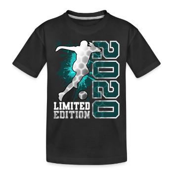 2020 Fußball Limited Edition Geburtstag - Kinder Premium Bio T-Shirt - Schwarz - Vorne